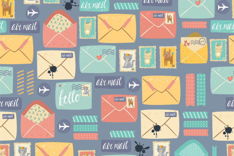 pattern postal stationery